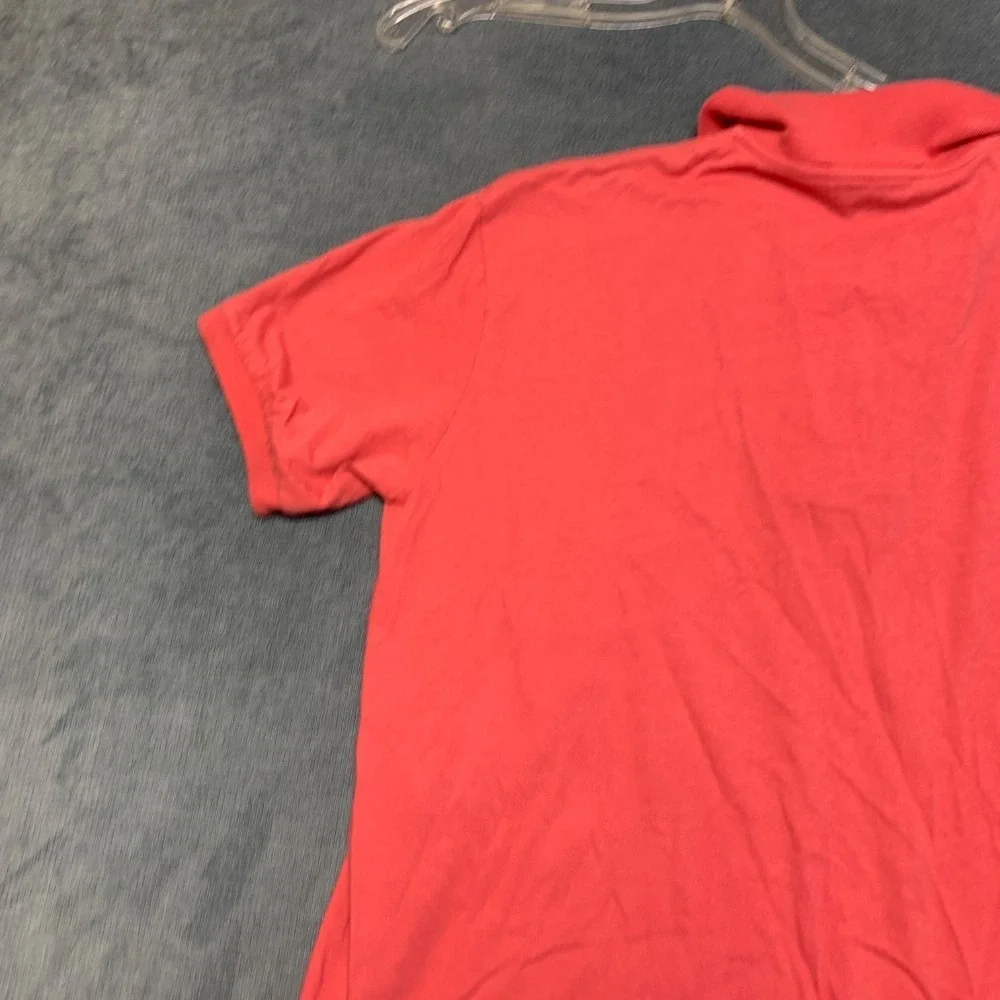 Ralph Lauren Polo Sport Shirt Mens Large Orange Cotton Golf Performance 1/4 Zip